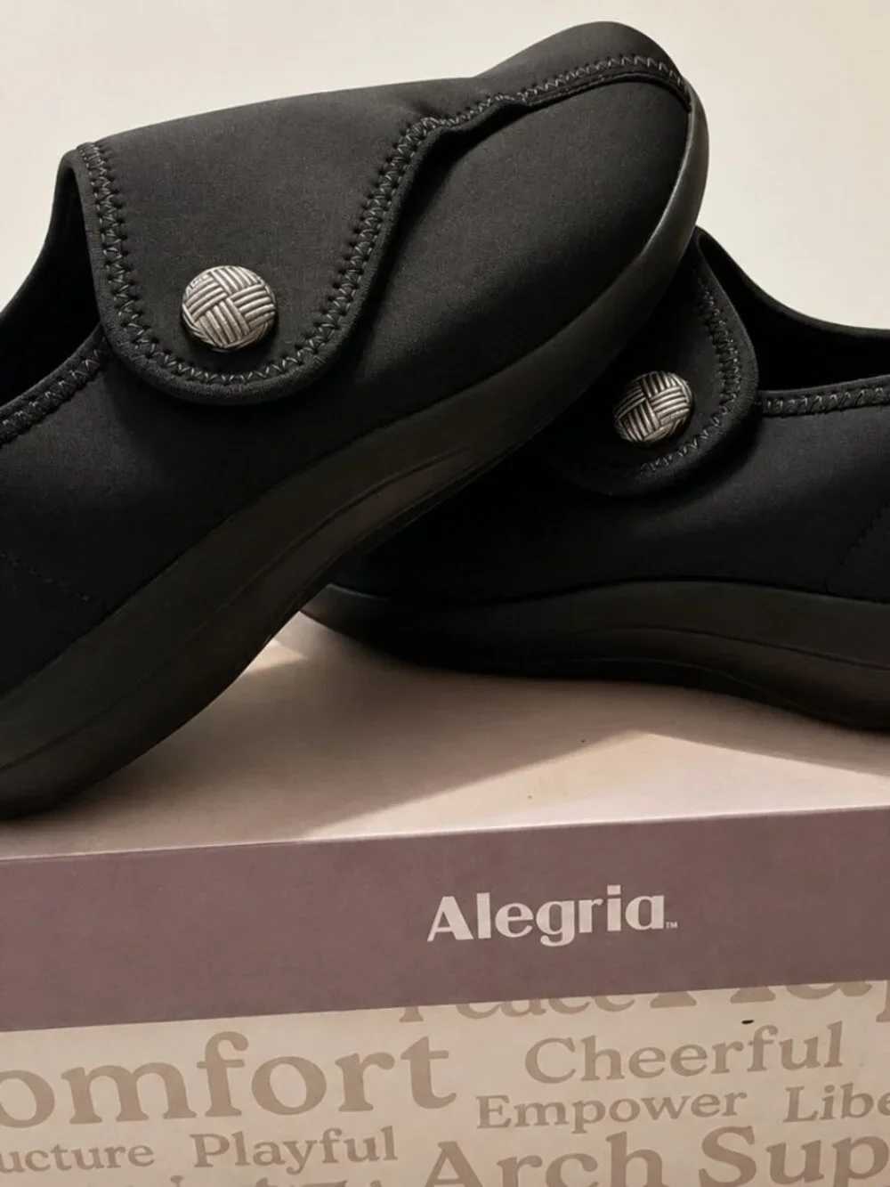 Alegria Marilyn Black Wide Slip On Shoes Women’s 9 EU 39 MRY-8214W